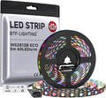 BTF-LIGHTING WS2812B ECO RGB LED Strip,UL Listed,Individually Addressable,16.4FT 60LED/m 300Pixel DC5V 5050SMD,Alloy Wire Flexible 3M Tape for DIY Chasing Color Project IP65(No Adapter or Controller)