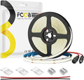 16.4FT COB LED Strip Light DC24V Warm White Flexible High Density Uniform Bright Strip, 320LEDs/m CRI90+ 8mm Dimmable 3000K LED Tape for Under Cabinet DIY Decor, No Power and Controller