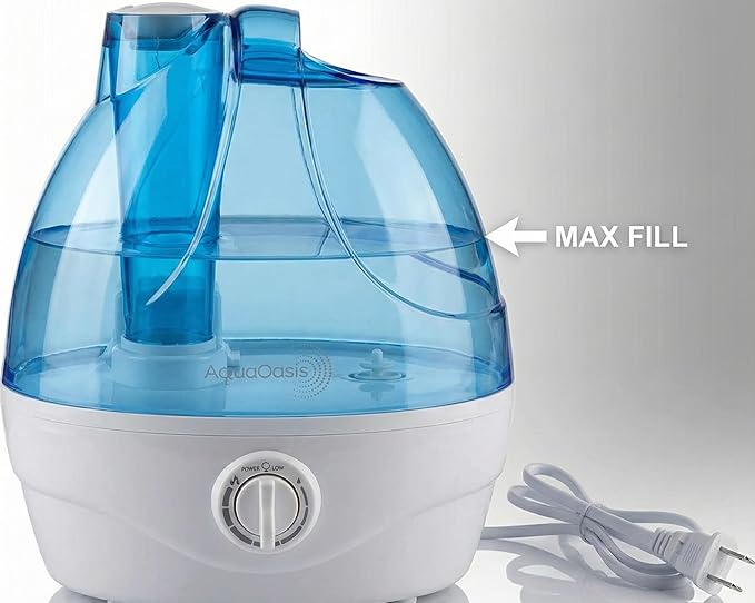 AquaOasis® Cool Mist Humidifier (2.2L Water Tank) Quiet Ultrasonic Humidifiers for Bedroom & Large room - Adjustable -360 Rotation Nozzle, Auto-Shut Off, Humidifiers for Babies Nursery & Whole House