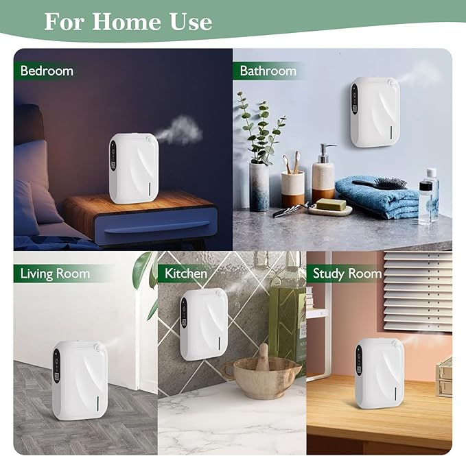 Scent Air Machine for Home, 1000 Sq. Ft Coverage Waterless Essential Oil Diffuser with Cold Air Diffusion Tech, Fragrance Diffuser, Aroma Diffuser with Smart APP Control for Home, Office, Spa, Office