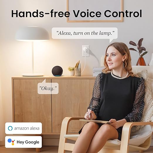 [Upgraded Version] GHome Smart Mini Plug Compatible with Alexa & Google Home, WiFi Outlet Socket Remote Control, Timer Function, Only Supports 2.4GHz Network, No Hub Required, ETL FCC Listed (2 Pack)