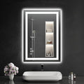 LED Bathroom Mirrors 24"x30" Bathroom Mirror with Lights for Wall, Backlit + Front Lit, 3 Colors, Anti-Fog, Dimmable Brightness for Vanity,Bathroom, Entryway, Living Room