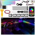 Acrylic Interior Car LED Strip Light, Dreamcolor 18-in-1 RGB Ambient Lighting with APP, 16 Million Colors 175in 600LED Music Sync Lights for Night Driving, Home, Camping & Gift Decor