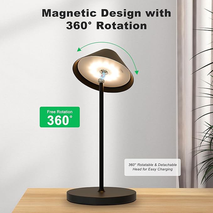 Rechargeable Floor Lamp for Indoor/Outdoor, Cordless Tall Standing Lamp with 3 Color Temps & Dimmable, IP43 Waterproof, Adjustable Height 16-59 Inch,LED Floor Lamp for Living Room, Patio(2 Pack)