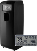 Programmable Commercial Air Freshener for Businesses or Home, Black LCD Automatic Bathroom Air Freshener Spray Dispenser- Schedule by Day, Time Period, Spray Frequency- Plus Days to Refill Countdown