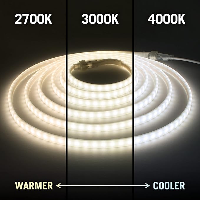 Armacost Lighting RibbonFlex Pro Outdoor 16.4 ft 120V Plug-in Soft White 3000K LED Strip Light Kit 149430