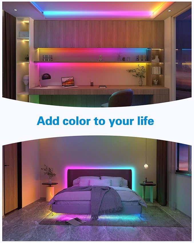 ALITOVE COB Led Strip Lights Addressable RGB IC WS2811 12V Led Lights Strip 16.4FT 3600LEDs Programmable Digital Flexible LED Pixel Rope Light for Bedroom TV Home Decor(No Power Supply & Controller)
