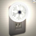 Smart LED Night Light [2-Pack], Plug-in with Auto Dusk to Dawn Sensor | Dimmable, Energy Efficient, Compact Wall Lights for Bedroom, Bathroom, Hallway, Kitchen (Snowflake White Light, 2)