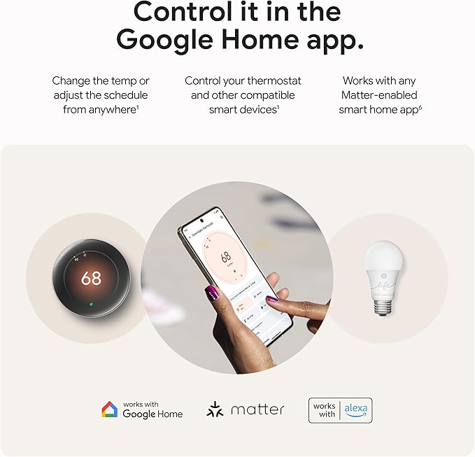 Google Nest Learning Thermostat (4th gen) + Nest Temperature Sensor (2nd gen) - Silver