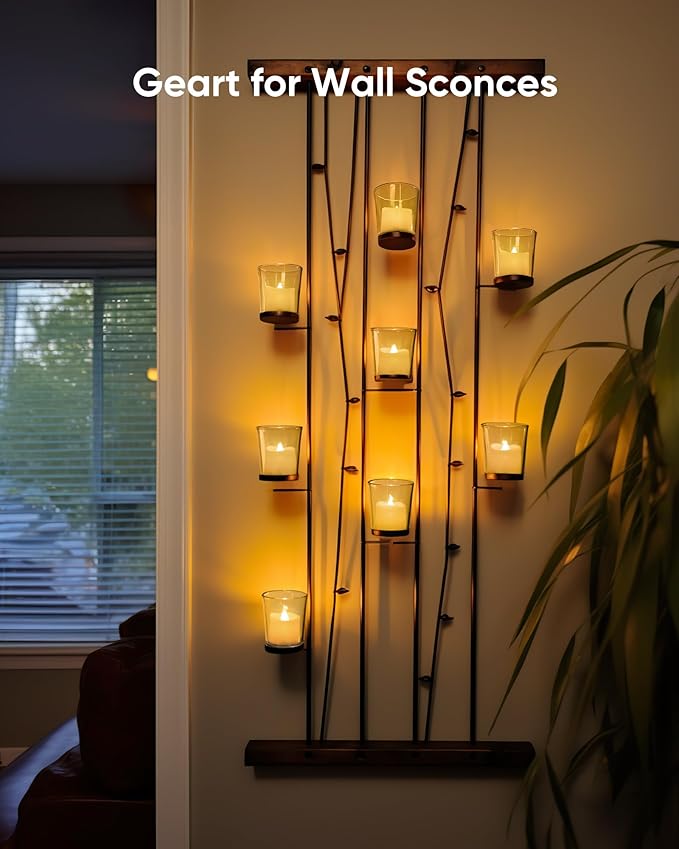 Homemory 24Pack Flameless Votive Candles, 200+Hour Long Lasting Electric Fake Candles, Battery Operated Tealights in Warm White for Christmas, Wedding Decor (Ivory Base, Batteries Included)