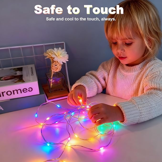 Lemical Fairy Lights 65.6FT 200 LED USB Plug in Twinkle String Lights with Remote and Timer 8 Modes Waterproof Copper Wire Starry Light for Christmas Mason Jars DIY Wedding Table Decor(Multicolor)