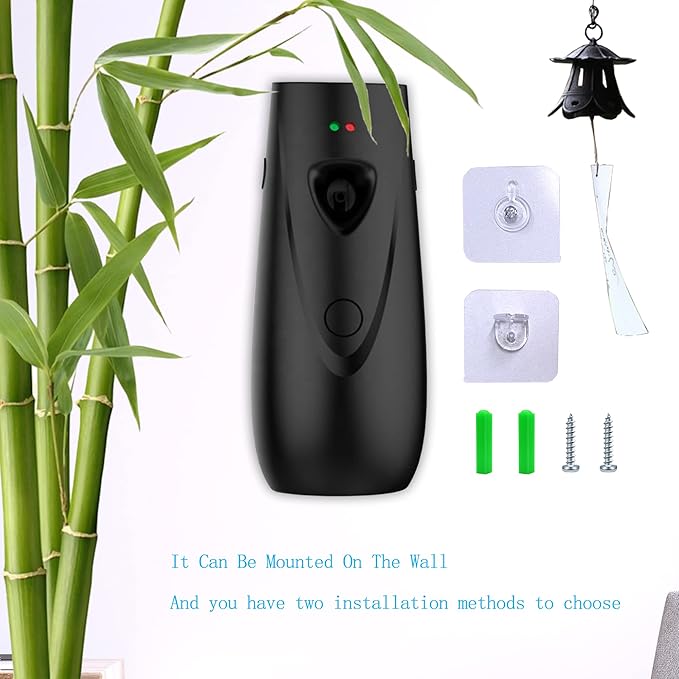 Automatic Air Fragrance Dispenser Home Wall-mounted Aerosol Spray Air Freshener for Home Offices Schools Restaurants Hotels Commercial Place (Black 1103)