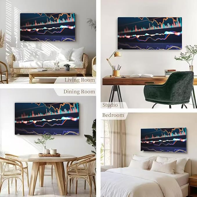 Wibinuki Wall Art Wall Decor Wall Paintings 0 Da driven marketing new business trend growth business for Living Room Bedroom Bathroom Home Decor Can Be Hung Directly 20"x 40"