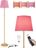 Pink Floor Lamp for Living Room, 68" Standing Lamp, Dimmable Reading Light with Remote & Foot Pedal, with LED Bulb, for Living Room, Bedroom, Girls Room FCC Listed, Gold and Pink DP12LD05
