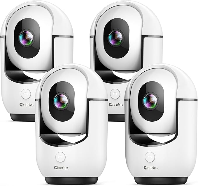 2K Pan/Tilt Security Camera, WiFi Indoor Cameras for Home Security with AI Motion Detection, Pet/Dog/Baby Camera with Phone App, 2-Way Audio, 24/7, Siren, TF/Cloud Storage, 4 Pack