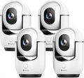 2K Pan/Tilt Security Camera, WiFi Indoor Cameras for Home Security with AI Motion Detection, Pet/Dog/Baby Camera with Phone App, 2-Way Audio, 24/7, Siren, TF/Cloud Storage, 4 Pack
