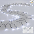 String Lights Outdoor Waterproof 9.8ft 30 LED, Cool White Fairy Lights Battery Operated with Timer Clear Wire for Indoor & Outdoor Decorations Garland Party 2 Packs