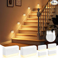 VOLISUN Motion Sensor Night Light, Rechargeable Stair Lights Indoor, Battery Operated Night Light for Hallway, Stairway, Bathroom, Bedroom, Kitchen, 3 Modes & 3 Color Temperatures(3 Pack White)