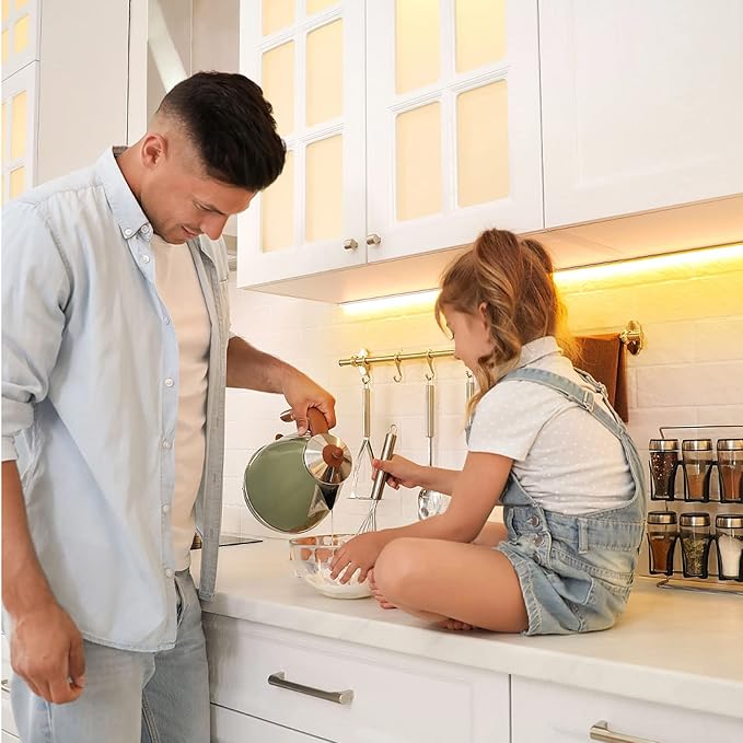 Warm White LED Strip Lights, 16.4ft Smart LED Light Strip 3500K with Dimmable Remote & Adapter, Strong Adhesive, 600 LEDs Flexible Tape Lights for Vantiy Mirror, Kitchen Cabinet, Bedroom
