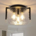 Black Flush Mount Ceiling Light Fixture, Modern Entryway Light Fixture Ceiling Mount, Close to Ceiling Light Fixtures, Kitchen Lighting Fixtures Ceiling Lights for Bedroom Bathroom Hallway Dining Room