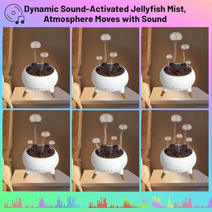Aroma Diffuser with 7-Color Changing Lights, Quiet Ultrasonic Essential Oil Diffuser for Home, Auto Shut-Off, Cool Mist Humidifier for Bedroom, Office, Yoga