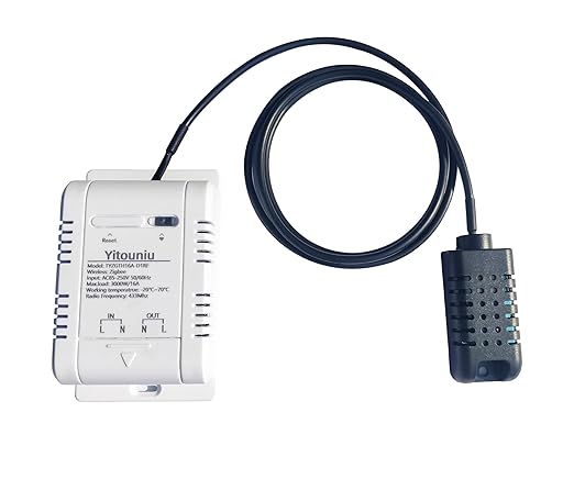 Zigbee 16A Tuya Smart WiFi Sensor | Temperature and Humidity Monitoring and Control, Energy Consumption Monitoring | Dry Contact | Compatible with Alexa Google(Need Tuya Zigbee Hub)