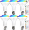ILC BR30 LED Flood Light Bulbs, Color Changing Light Bulbs, 5 Color Temperature Tunable Indoor, with Remote Control (6 Pack)
