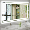 55x36 LED Bathroom Mirror with Lights, Super Bright Front & Backlit Vanity Mirror for Wall, Anti-Fog & Memory Smart Mirror, 5mm Shatter-Proof Tempered Glass, ETL Listed, Vertical/Horizontal