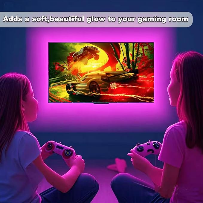 Pink LED Strip Lights USB 5V 4.9ft Small Dimmable COB Light Strip with USB Dimmer Switch for Bedroom/Gaming Setup/DIY Crafts/TV Backlighting/Indoor Ambiance Decor