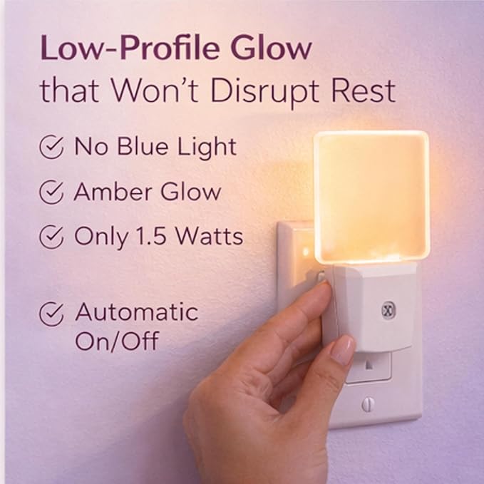 2-Pack Automatic Adults & Kids Night Lights Plug into Wall I Cozy Home Decor Led Wall Lights Bedroom Ambient Lighting I Dusk to Dawn Sensor Bathroom Night Light Kids Bathroom Lights, Bedroom Lights