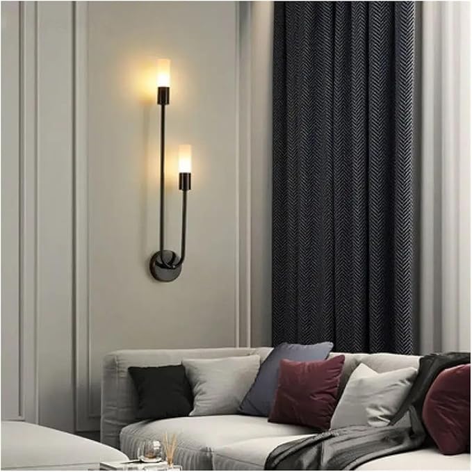 Wallps,Modernmalist Led Wallp Black &D for Liviroom Bedroom Hallway Tv Background Stylish Bedside & Corridor Lightifixture