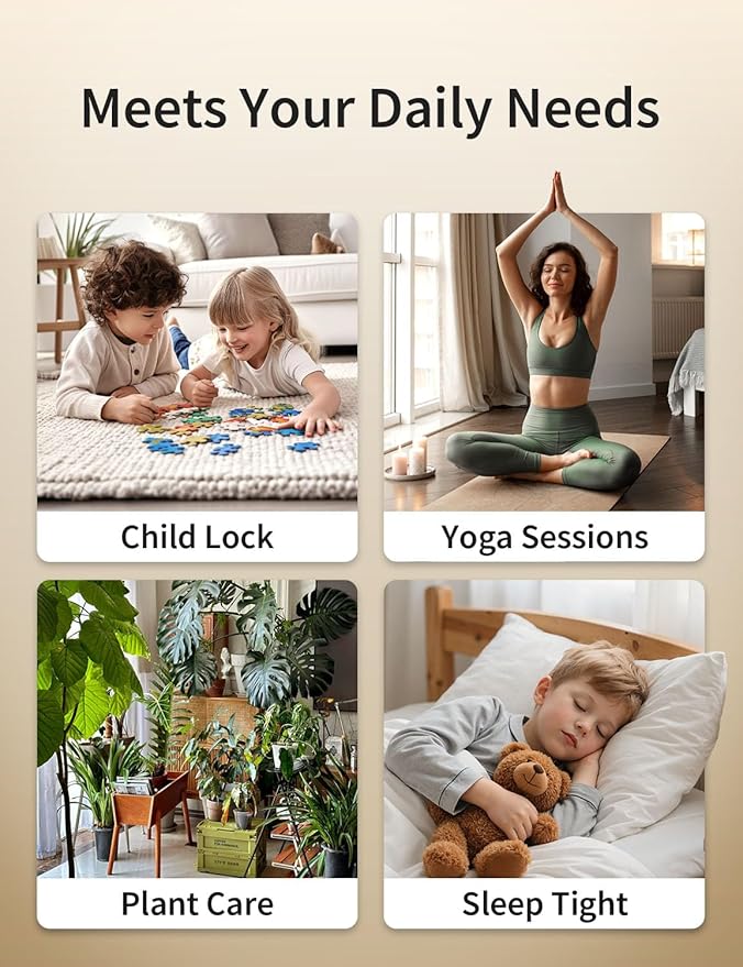 JRD Humidifier Large Room 8L/ 2.1Gal, Ultrasonic Cool Mist for Bedroom, Quiet Humidifier with Remote Control, 10 Mist Modes, 24H Timer, Night Light, AI Mode, 40H Run for Home Office Baby Pets Plants