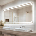 72" x 36" Led Bathroom Mirror with Lights, Anti-Fog & Tri-Color Lighting - Wall Mounted Shaving Mirror with Touch Sensor, Waterproof & Smart LED Vanity Mirror,Tempered Glass, Dimmable Smart Mirror