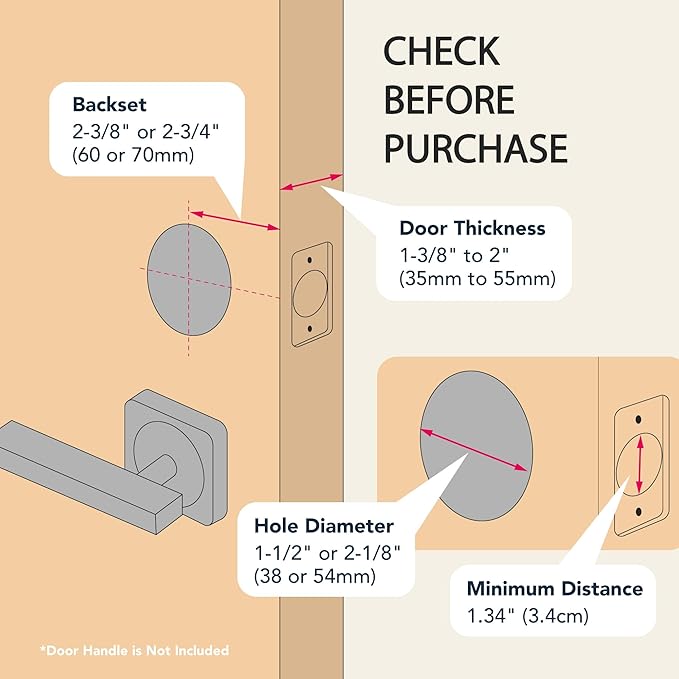 Smart Door Lock Deadbolt with Digital Keypad, Keyless Entry and Fingerprint Lock for Front Door, Bluetooth Electronic Lock with APP Control, Anti-Peeping Password