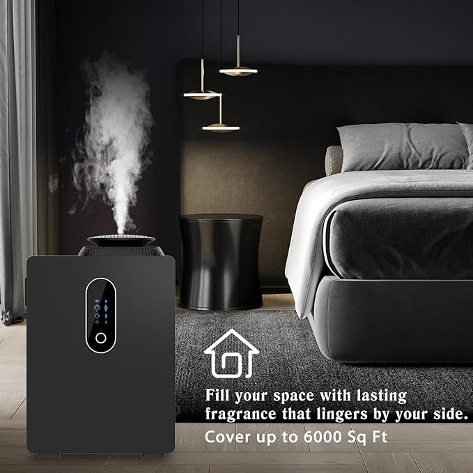 2026 Upgraded HVAC Scent Diffuser Machine Cover 6000 Sq.Ft With Wi-Fi Control for Large Room, 1000ml Scent Air Machine For Home, Waterless Cold Air Aromatherapy Essential Oil Diffuser for Hotel,Office