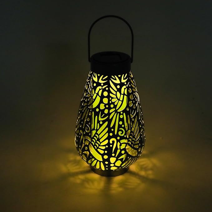 Afirst Solar Lanterns Outdoor, Hanging Solar Lights Waterproof Decorative Lanterns for Yard, Patio, Lawn, Tabletop, Pathway, Landscape, Garden Decor Gifts