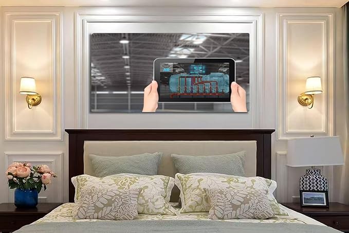 Wibinuki Wall Art Wall Decor Wall Paintings new normal Technology in smart automion industrial using artificial for Living Room Bedroom Bathroom Home Decor Can Be Hung Directly 20"x 40"