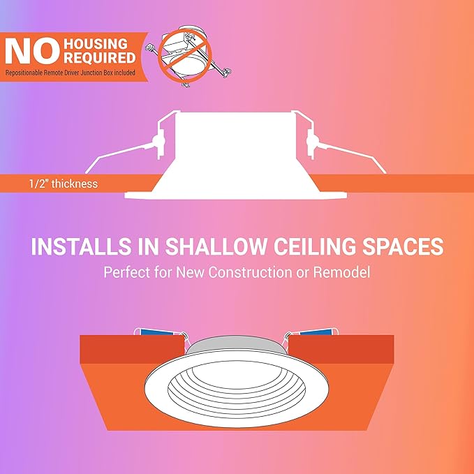 HAL0 4" Smart Wi-Fi® Recessed Canless LED Downlight 4-Pack Connected by WiZ Pro - RLWZC409-4PK