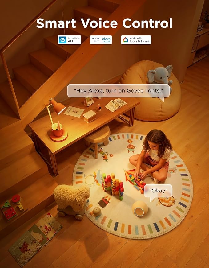 Govee Smart Light Bulbs, WiFi & Bluetooth Color Changing Light Bulbs, Music Sync, 16 Million DIY Colors RGBWW Color Lights Bulb, Work with Alexa, Google Assistant Home App, 800 Lumen, 2 Pack
