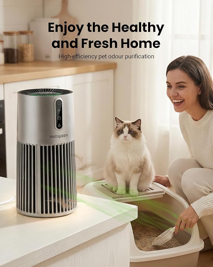 Smart Air Purifiers for Bedroom Home Pets, Timer and Alexa Control, Cover 1800 Ft² with PM2.5 Monitor, WiFi HEPA Air Purifier with Sleep Mode, Washable Filter Air Cleaner for Odors Smoke Dust