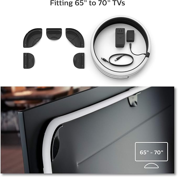 Philips Hue Play Gradient 65" Smart TV Light Strip, Flowing Color-Changing LED Strip Lights, Multicolor TV Backlight Sync with Music and Gaming, Requires Bridge & Sync Box, Control with App and Voice