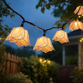Decorative String Lights Plug in with 10 Bulbs, Flower Garland Fairy Lights Connectable Weatherproof Outdoor Indoor for Wedding Garden Pergola Bedroom Porch Floral Home Decor (White)