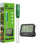 4-in-1 Soil Moisture Meter, 300ft Wireless Soil Tester Sensor, Temperature/Light/Time/Soil Hygrometer Monitor with Digital LCD Display for Indoor Outdoor Plants, Garden, Lawn, Gardening Gifts