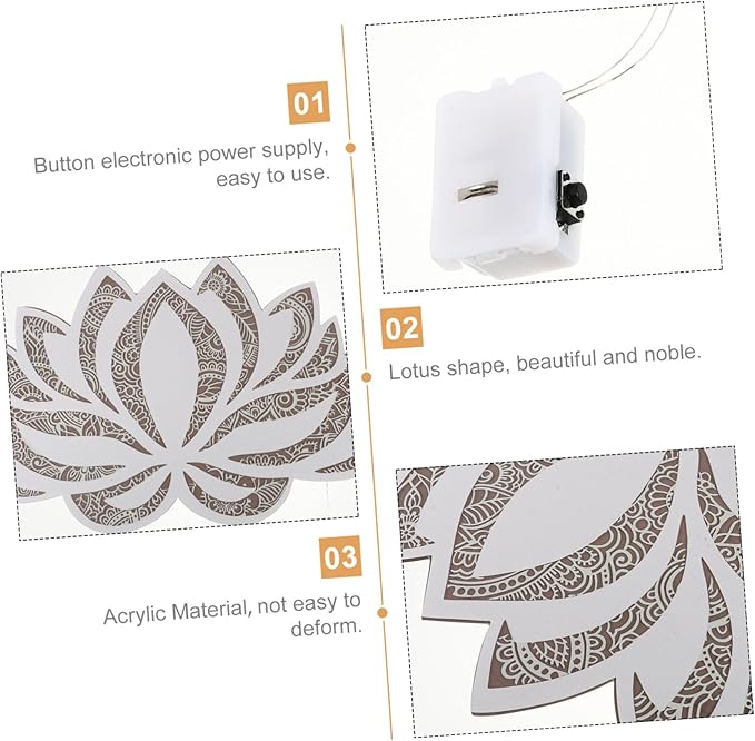 Homoyoyo Lotus Flower Atmosphere Light LED Decorative Night Lamp for Bedroom Yoga and Dance Room Calming Desktop Light with Chic Design for Personal Home Decor