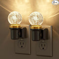 JandCase Night Lights Plug into Wall, 2 Pack Dimmable Night Light Pulg in, Globular Automatic Night Lights with Auto Light Sensor, Adjustable Brightness 3000K LED Night Light, for Bedroom Hallway