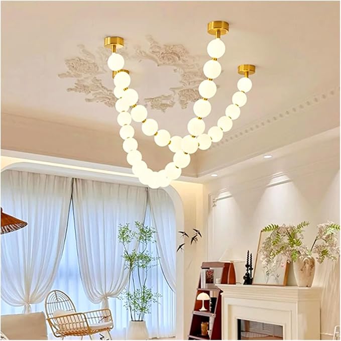 Modern Chandelier, Modern Home Decor led Lights Pendant Light Lamps for Living Room Chandeliers for Dining Hanging Indoor Lighting(B 32 Heads,RC Remote dimming)