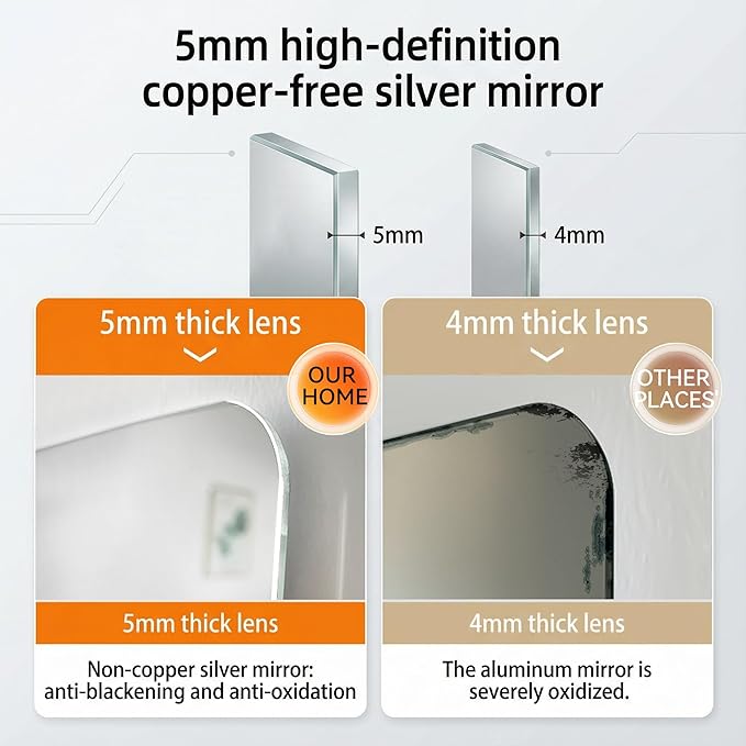 LAIYA 24V Full-Power Oval LED Bathroom Vanity Mirror, 40X24inch Frameless Backlit Mirror with Light, Smart Anti-Fog Waterproof Mirror with Memory Function Dimmable Lighted Mirror
