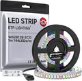 BTF-LIGHTING WS2812B ECO RGB LED Strip,UL Listed,Individually Addressable,3.28FT 144LED/m 144Pixel DC5V 5050SMD,Alloy Wire Flexible 3M Tape for DIY Chasing Color Project IP30(No Adapter or Controller)