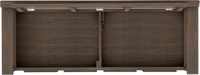 SIMPLIHOME Amherst Entryway Storage Bench - 48 inch Wide Solid Wood Hallway Seat in Farmhouse Brown, Transitional Bench for Entryway or Living Room with Lift-Up Lid and Spacious Storage