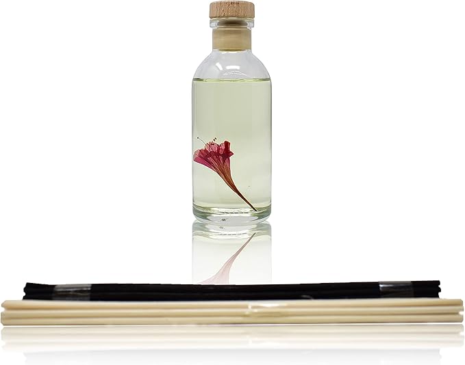 Urban Naturals Honeysuckle & Jasmine Reed Diffuser Oil Scented Sticks Set– Hyacinth, Cassis, Neroli & Geranium | Long Lasting Air Freshener for the Bedroom, Bathroom or Office | Made in the USA